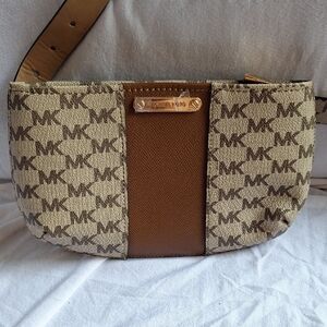 Michael Kors Brown and Tan Crossbody Bag